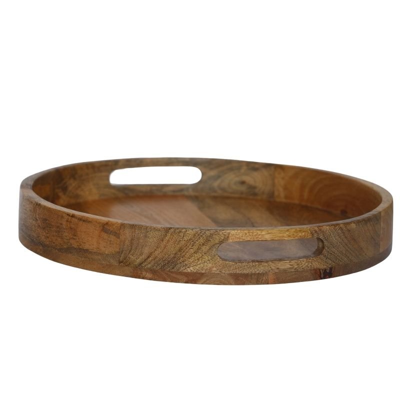 Mango Wood Round Serving Tray