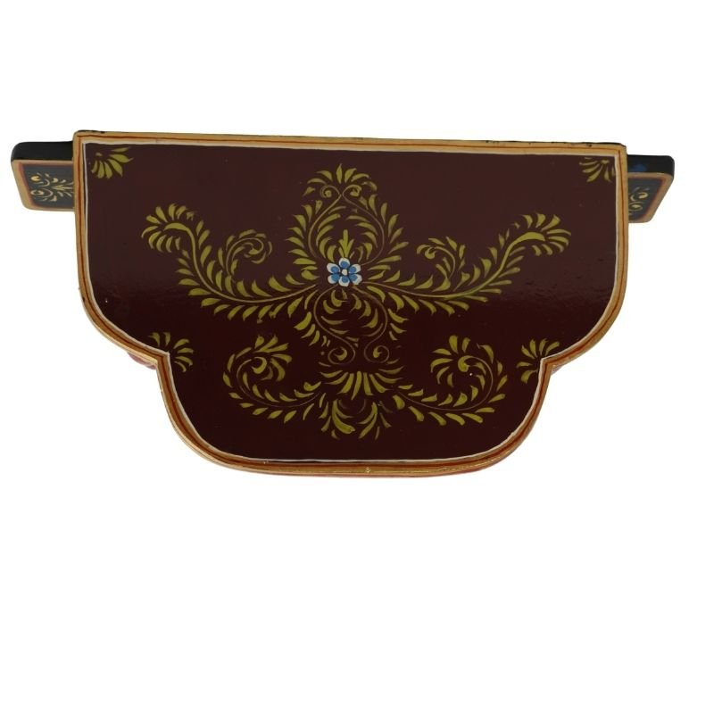 Multi Color Hand Embossed Elephant Face Wall Shelve