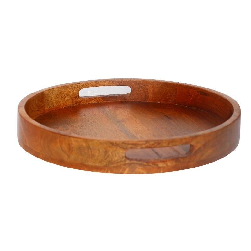 Mango Wood Round Serving Tray