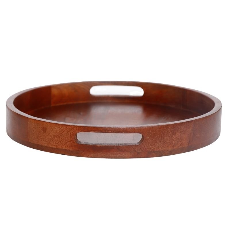 Mango Wood Round Serving Tray