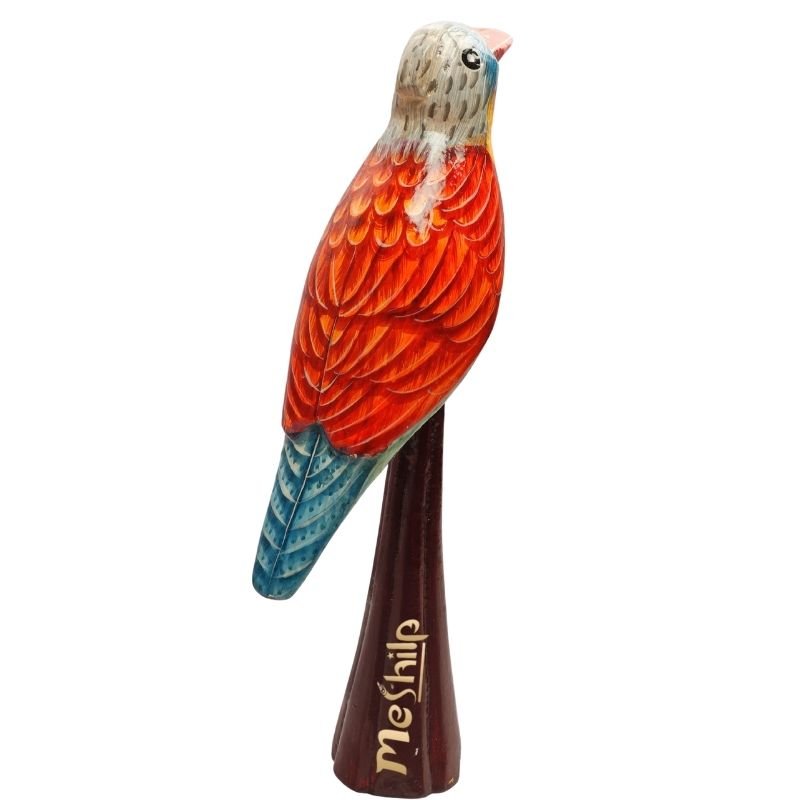 Wooden Decorative Hand Painted Bird