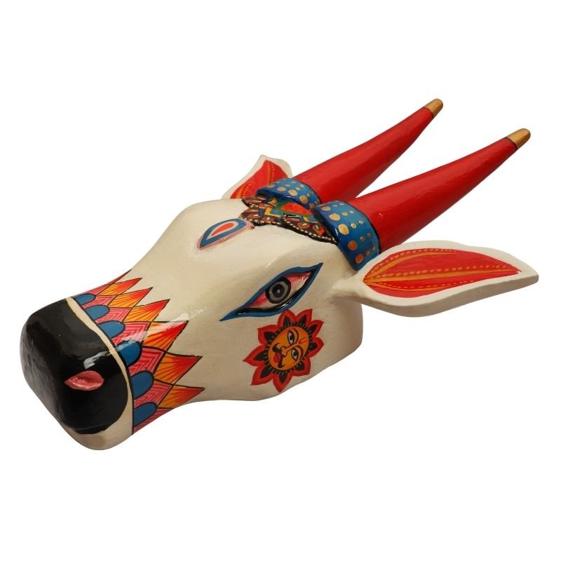 Wooden Cow head Wall Hanging