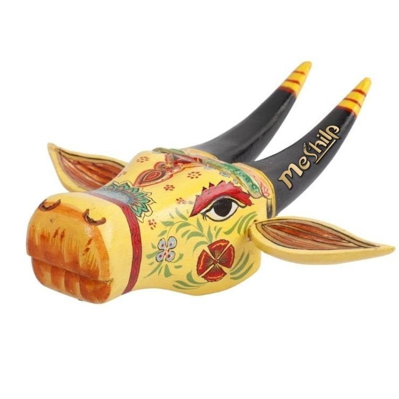 Wooden Cow head Wall Hanging