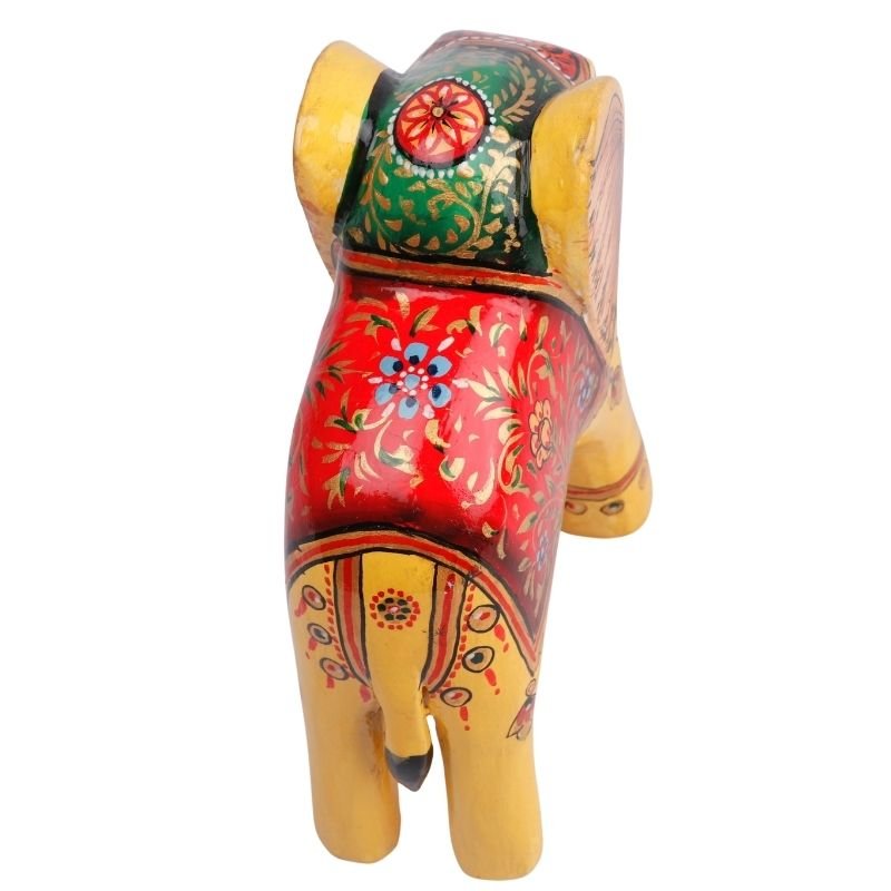 Wooden Decorative Hand Painted Elephant
