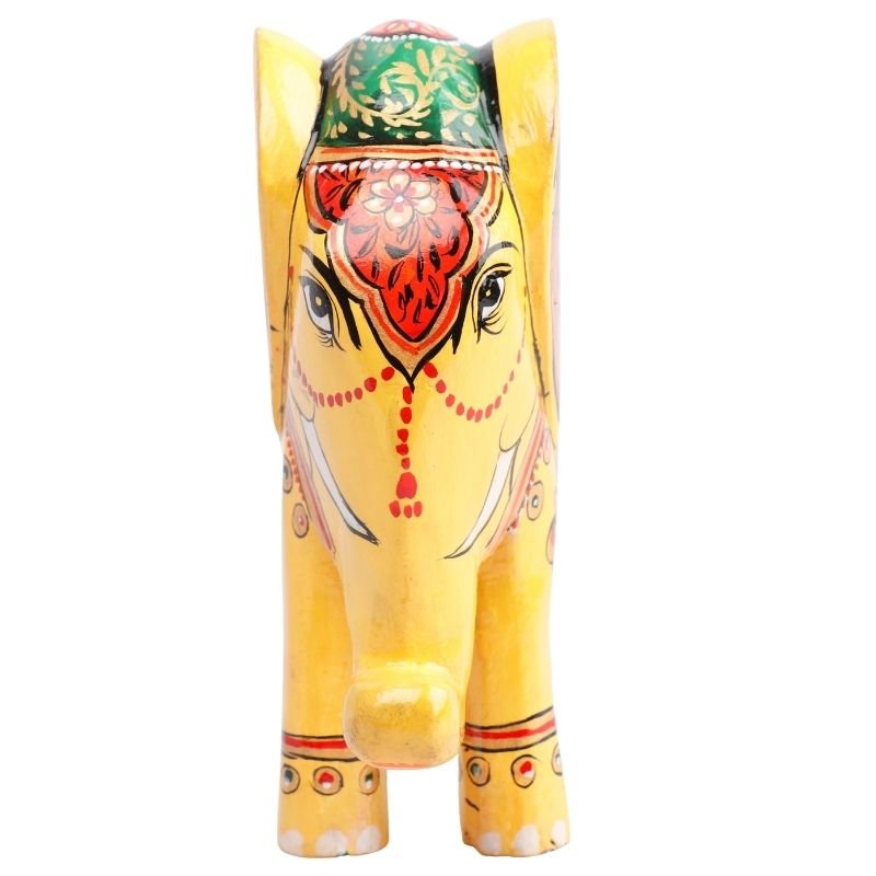 Wooden Decorative Hand Painted Elephant