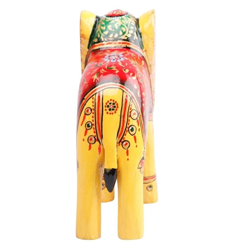 Wooden Decorative Hand Painted Elephant