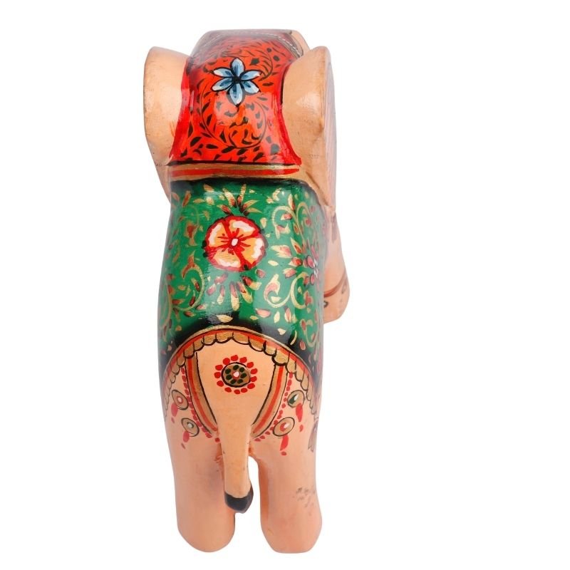 Wooden Decorative Hand Painted Elephant