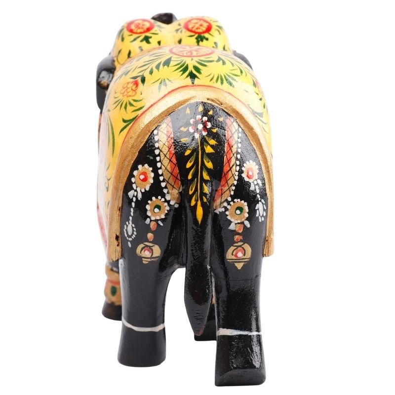 Wooden Decorative Hand Painted Elephant