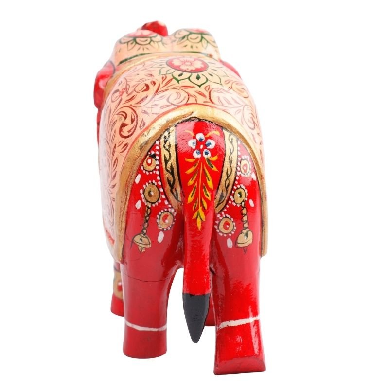 Wooden Decorative Hand Painted Elephant