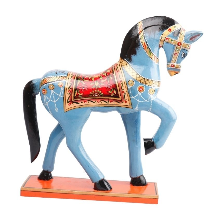 Wooden Decorative Hand Painted Horse