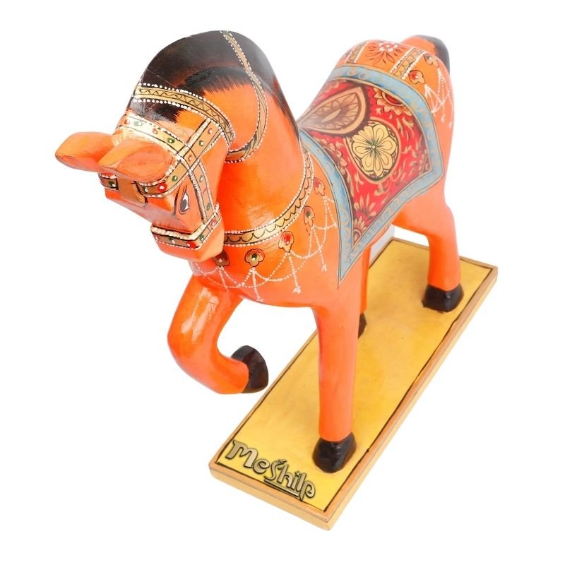 Meshilp Wooden Decorative Hand Painted Horse
