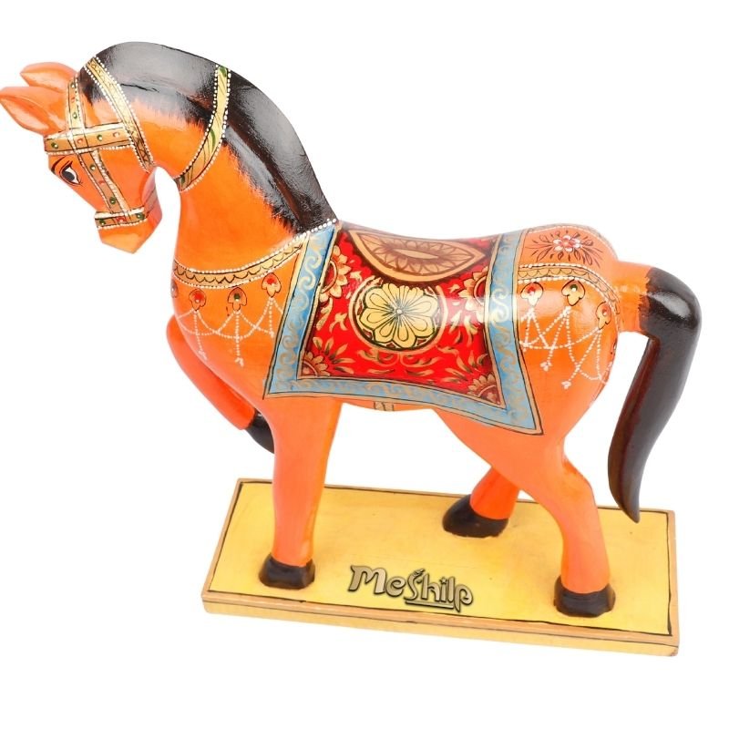 Meshilp Wooden Decorative Hand Painted Horse