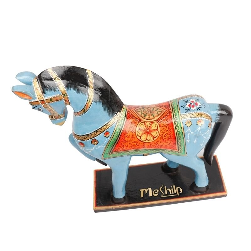 Meshilp Wooden Decorative Hand Painted Horse