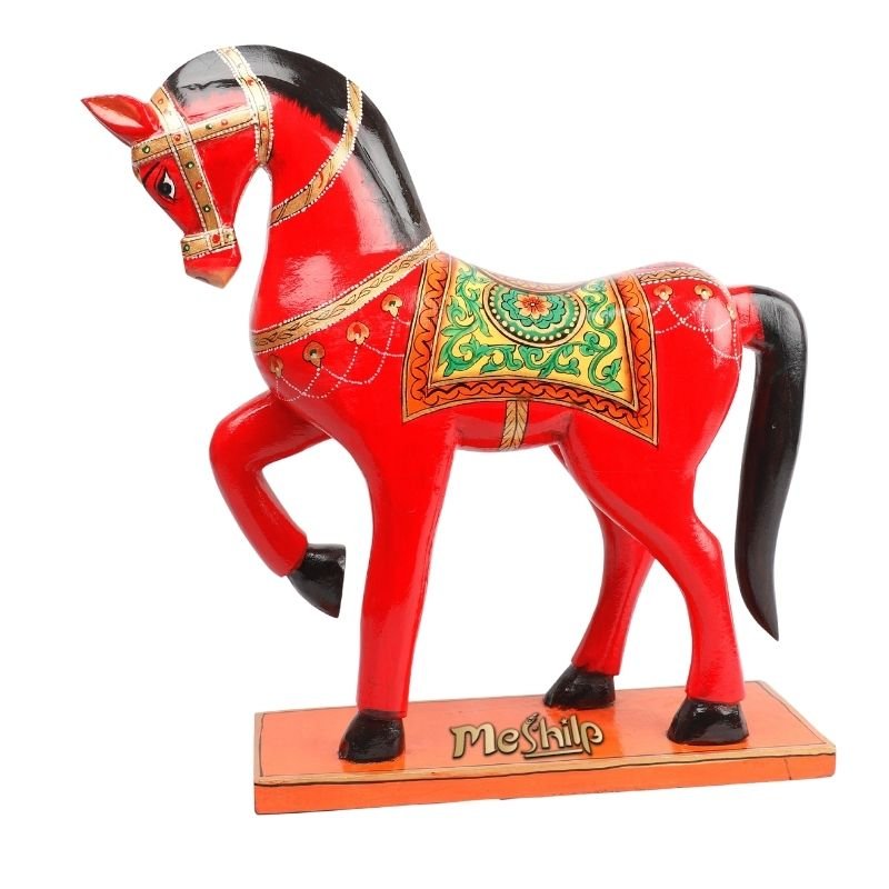 Wooden Decorative Hand Painted Horse