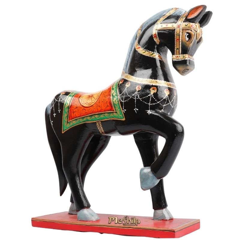Wooden Decorative Hand Painted Horse