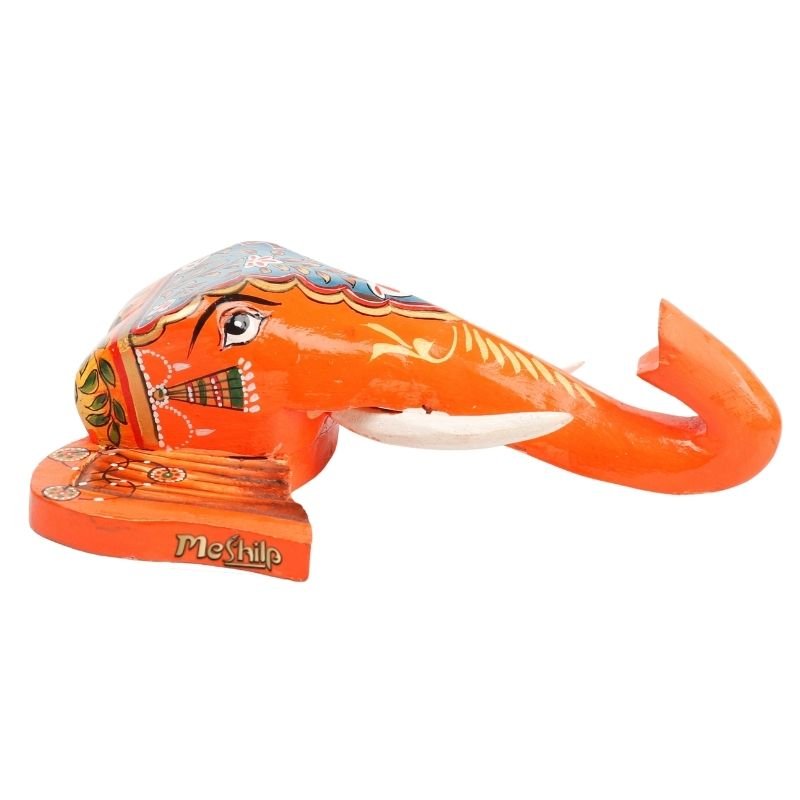 Multi Color Hand Embossed Wall Hanging Elephant Face