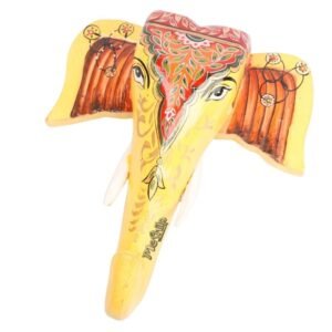 Multi Color Hand Embossed  Wall Hanging Elephant Face