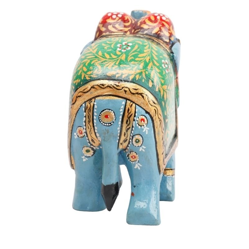 Wooden Decorative Hand Painted Elephant