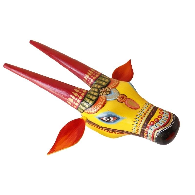 Wooden Cow head Wall Hanging