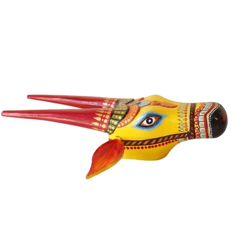 Wooden Cow head Wall Hanging