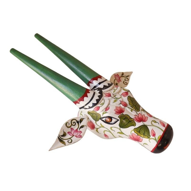 Wooden Cow head Wall Hanging