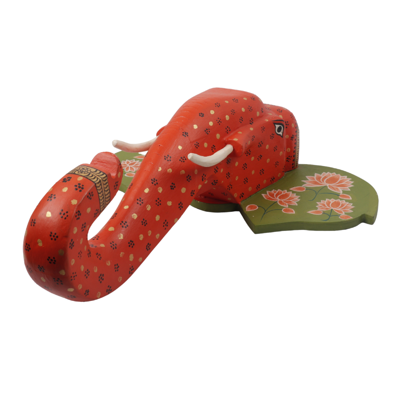 Multi Color Hand Embossed Wall Hanging Elephant Face