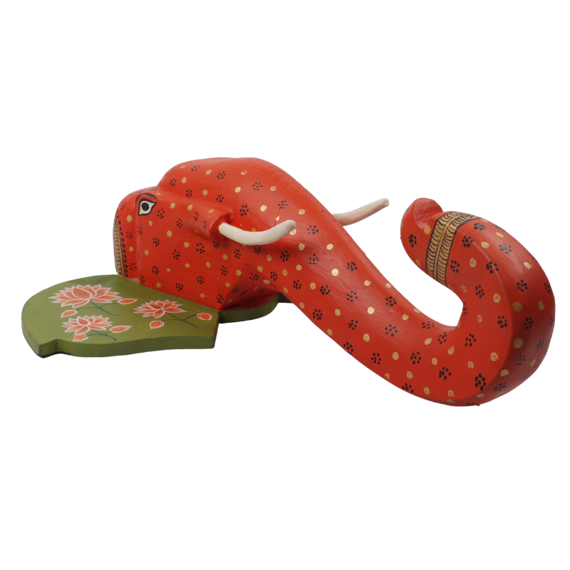 Multi Color Hand Embossed Wall Hanging Elephant Face