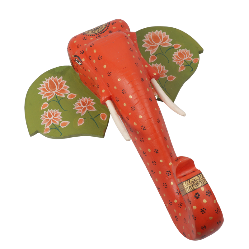 Multi Color Hand Embossed Wall Hanging Elephant Face