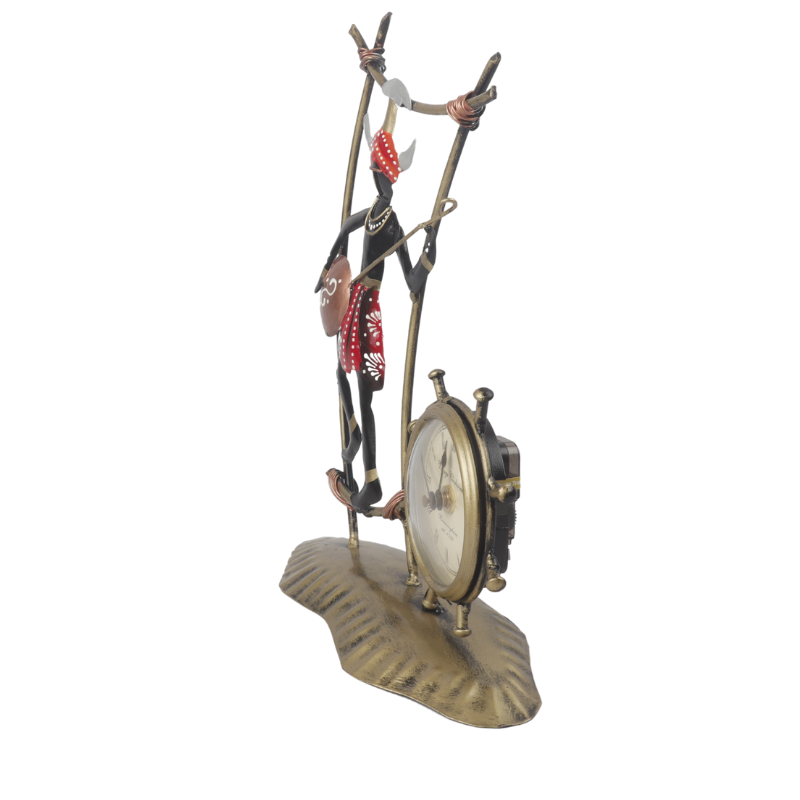 Iron Tribal Men Decorative Musician Show piece for home,Office Decor.