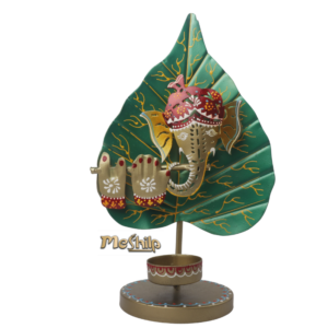Iron Leaf  Ganesha statue with Tealight Holer