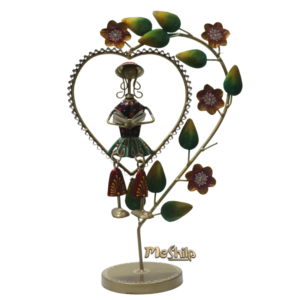 Iron Multi Color Decorative Leady Musician Show piece for home Decor